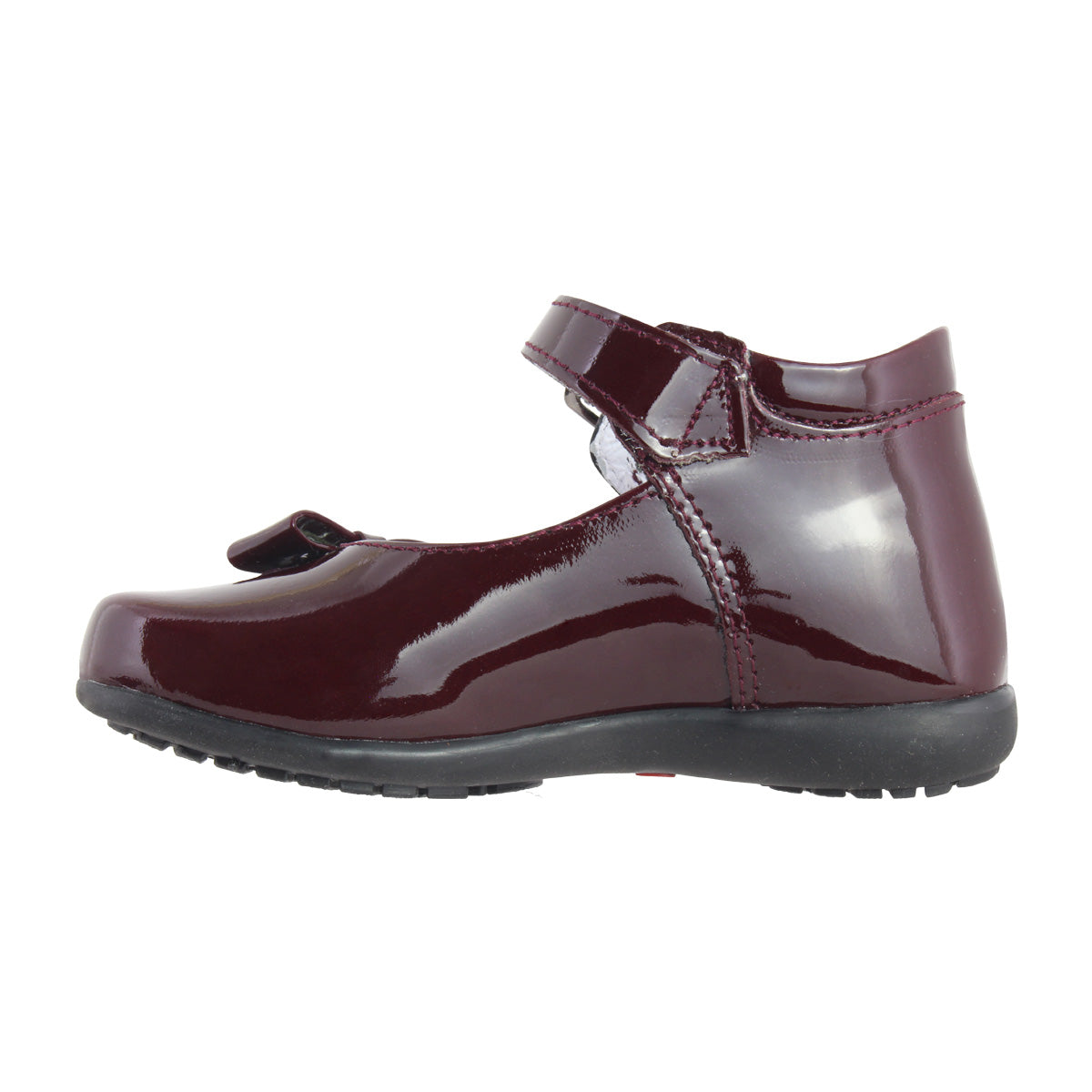 Botita Niña 6404 Charol Piel Vino