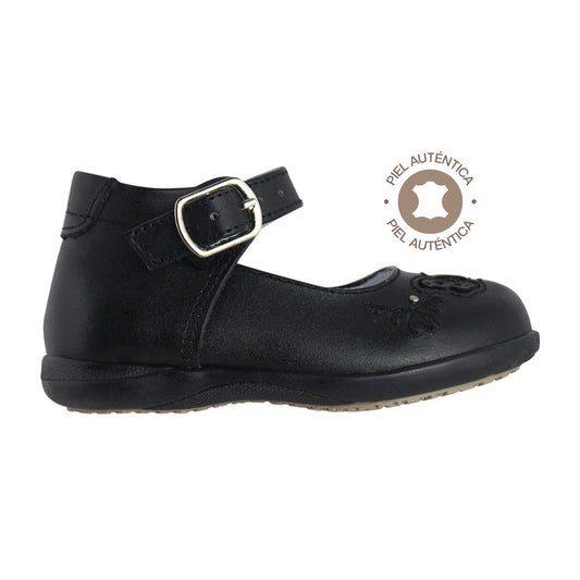 Botita Niña 6714 Piel Negra