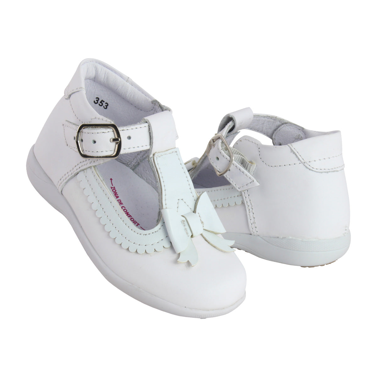 Botita Niña 6727 Piel Blanca