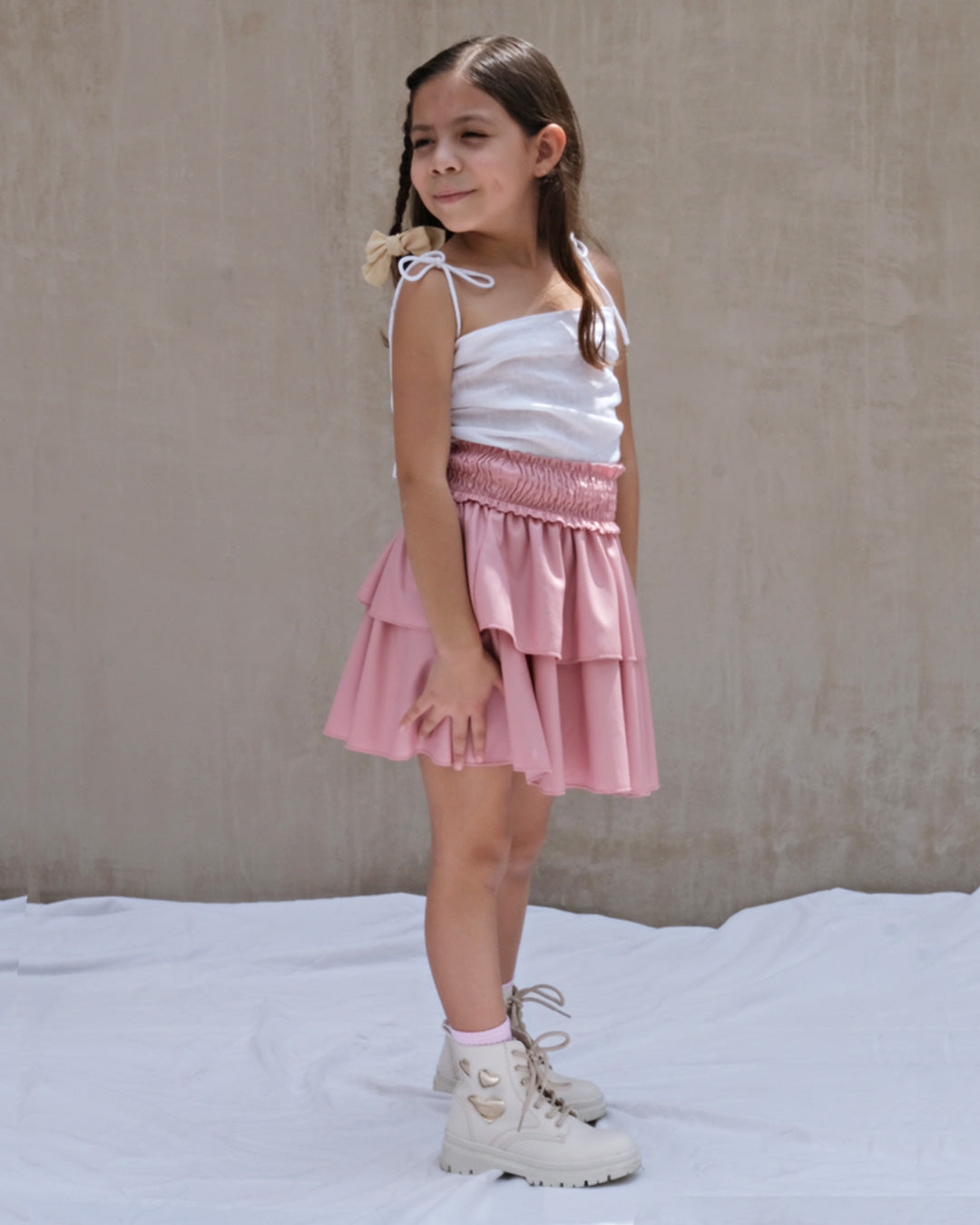 Bota Niña 72046 Beige con Corazones