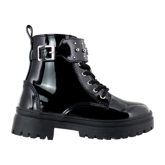 Bota Niña 72047 Charol Negro con Estoperoles