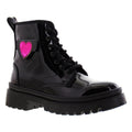 Botín Niña 72051 Charol Negro con Corazón