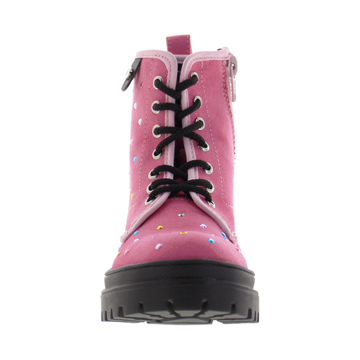 Botín Niña 72053 Rosa con Piedras de Colores