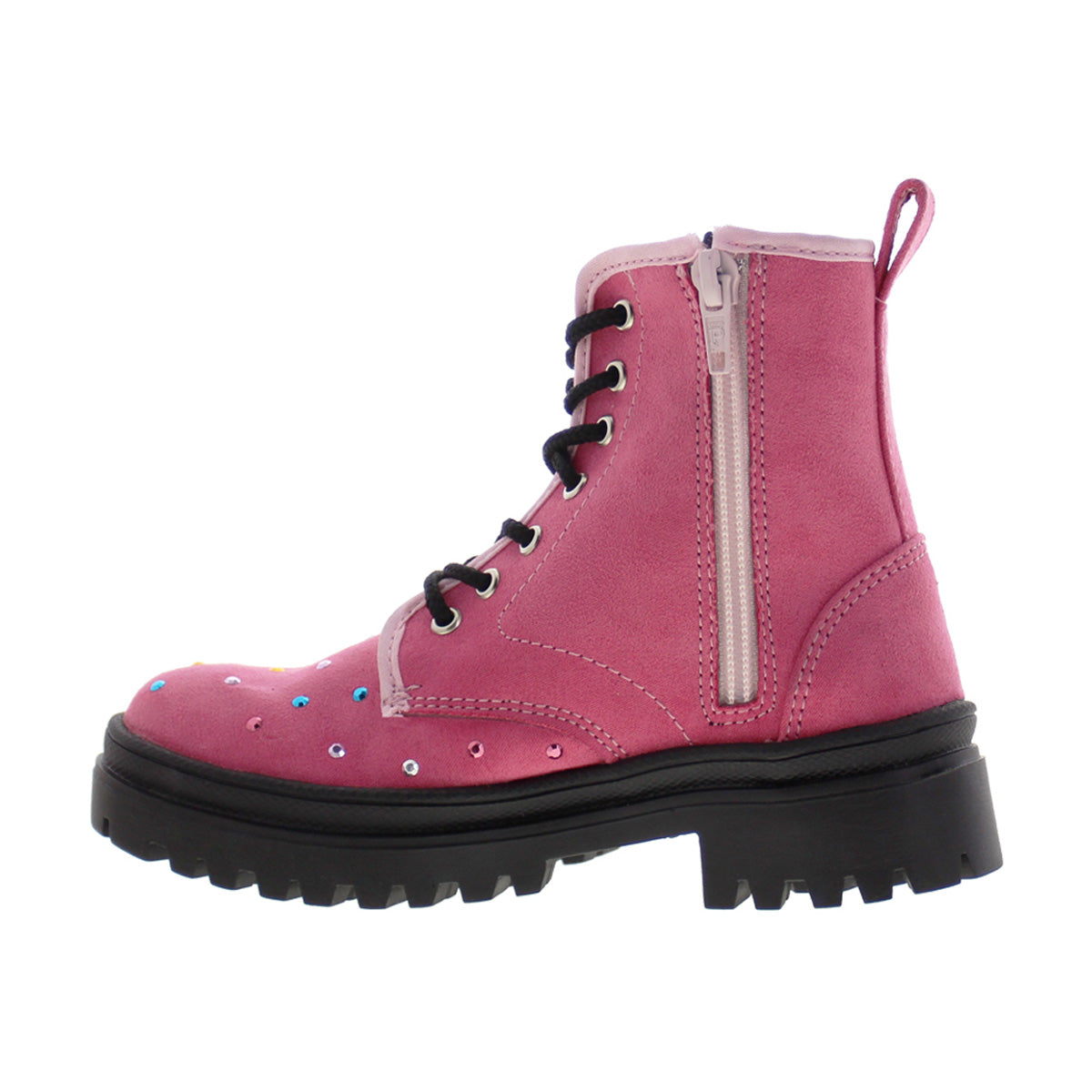 Botín Niña 72053 Rosa con Piedras de Colores