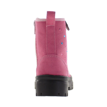 Botín Niña 72053 Rosa con Piedras de Colores