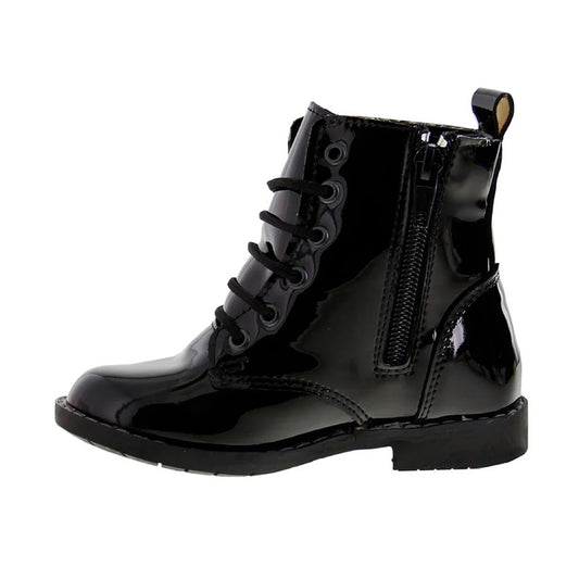 Bota Niña 7210 Negro Corazón Brillos