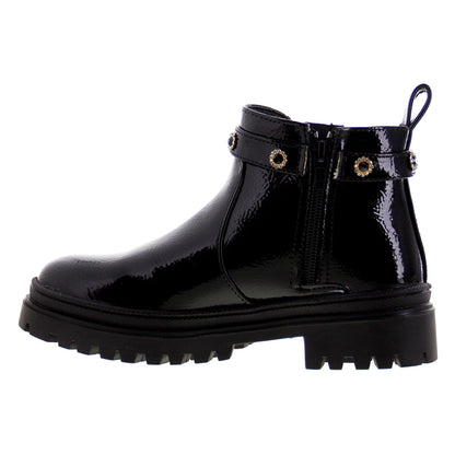 Bota Niña 72411 Davina Charol Negro Estoperoles