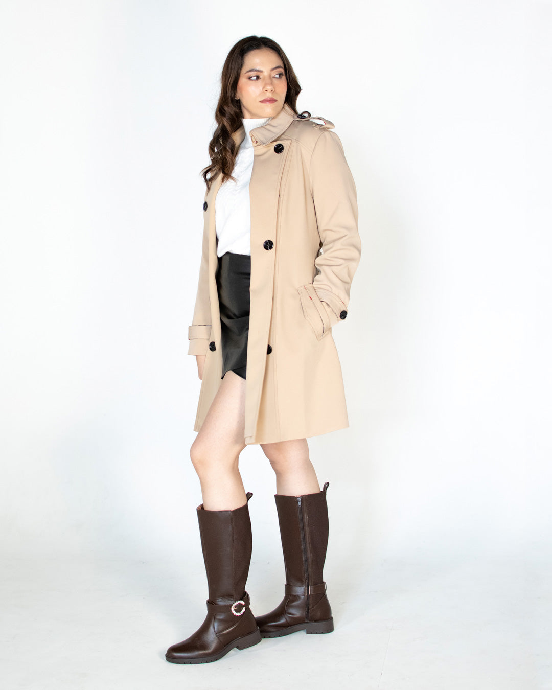 Bota Alta Mujer 73655 Davina Piel Madera
