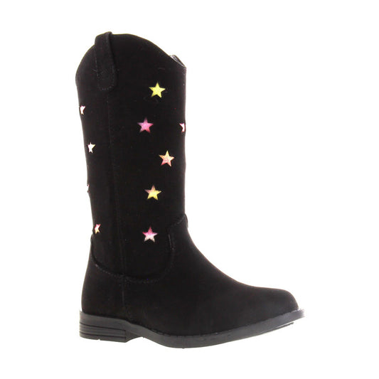 Bota Niña 73815 Negro con Estrellas en Colores