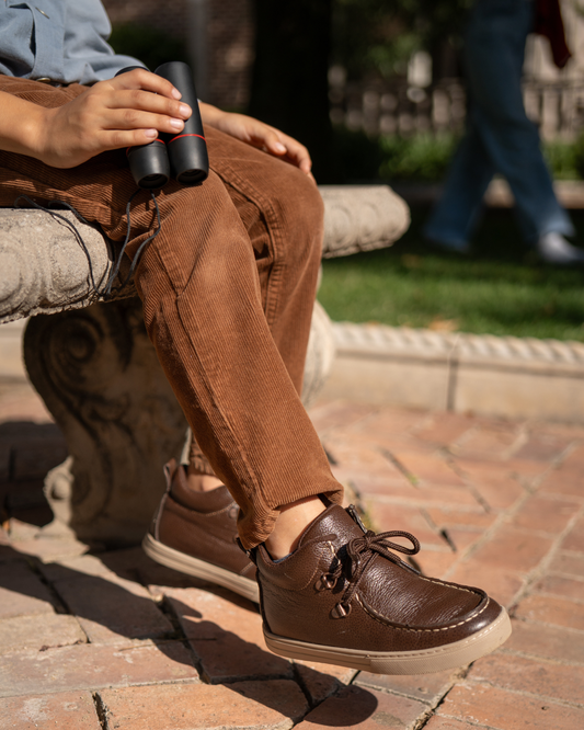 Bota Niño  740 Piel Café Cocida de la Punta