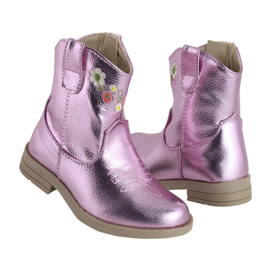 Bota Vaquera Niña 74001 Metálica Pink