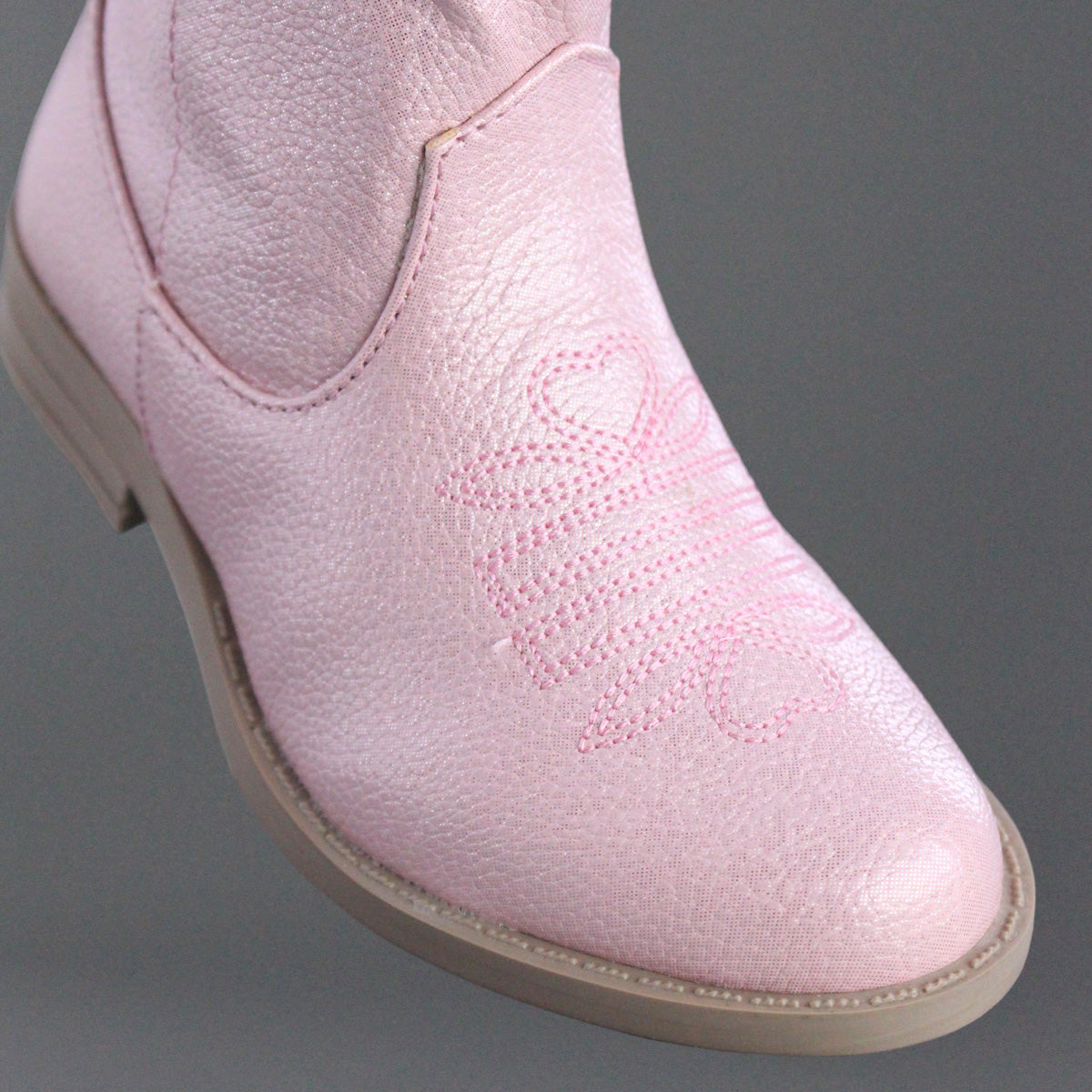 Bota Vaquera Niña 74023 Rosa con Corazones y Brillos