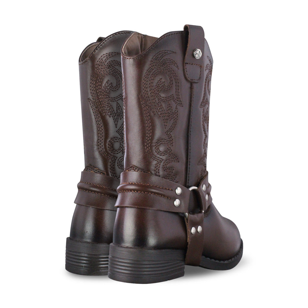 Bota Vaquera Niña 74027 Emilia Piel Brandy