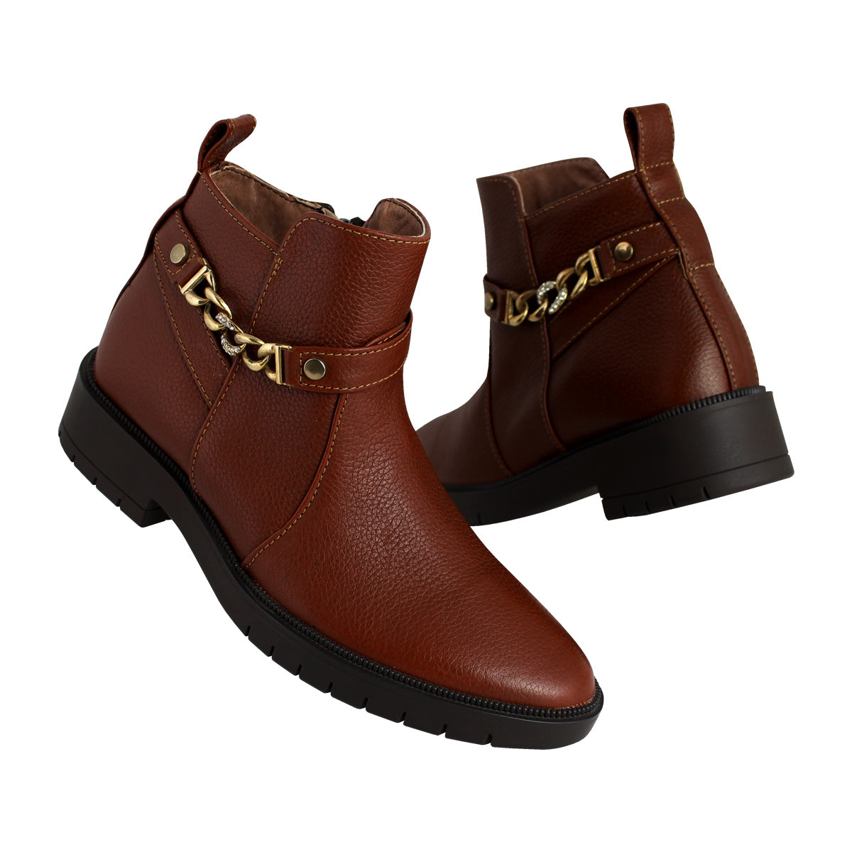 Botín Mujer 74132 Davina Piel Café