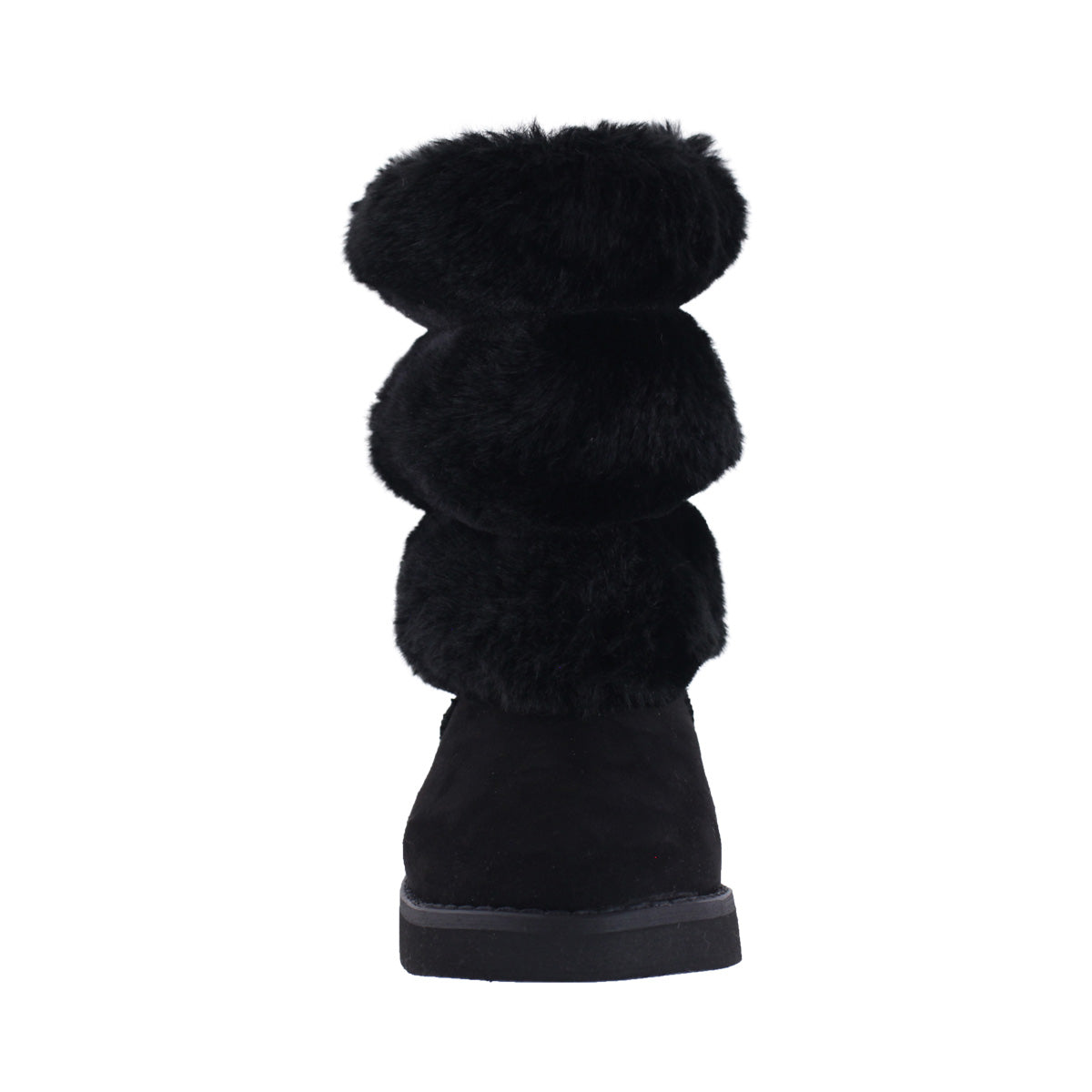 Bota Mediana Niña 7621 Negro con Peluche