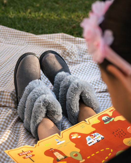 Bota Niña 7621 Gris con Peluche