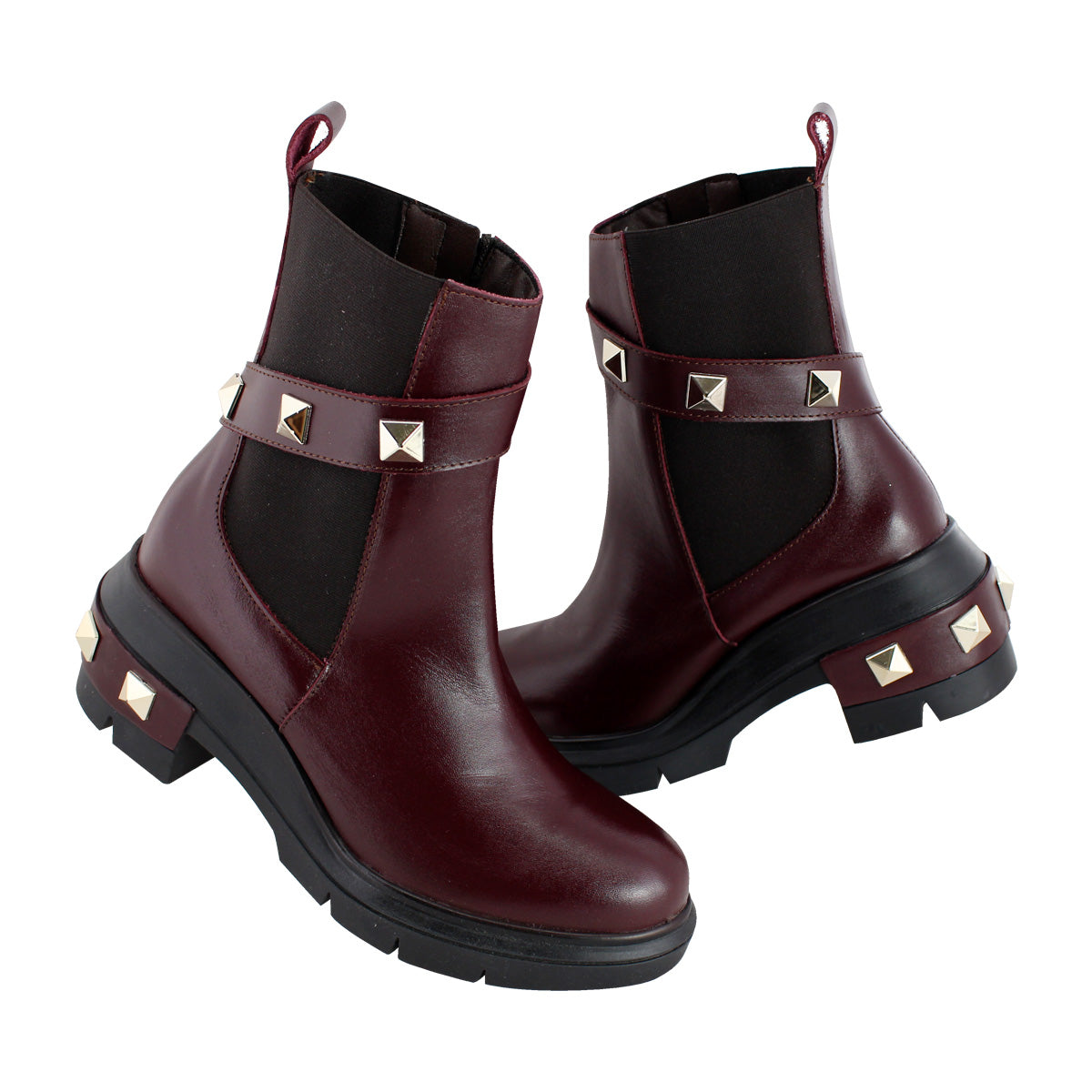Bota Mediana 81220 Piel Davina Vino