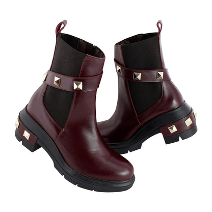 Bota Mediana 81220 Piel Davina Vino