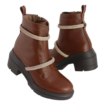 Bota Mediana 81402 Piel Davina Café