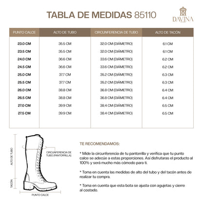 Bota Dama 85110 Davina Negro