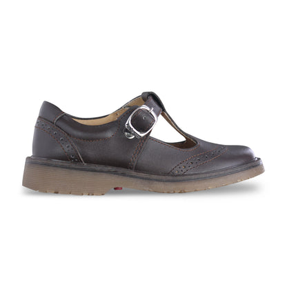 Zapato Escolar Niña 9001 Piel Café