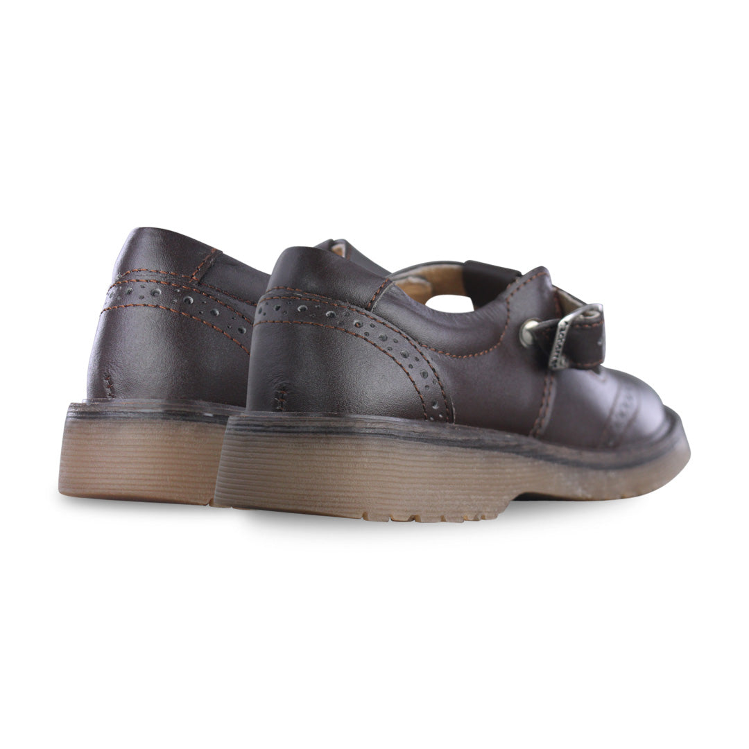 Zapato Escolar Niña 9001 Piel Café