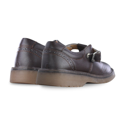 Zapato Escolar Niña 9001 Piel Café