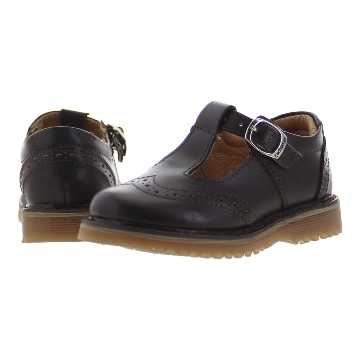 Zapato Escolar Niña 9001 Piel Café