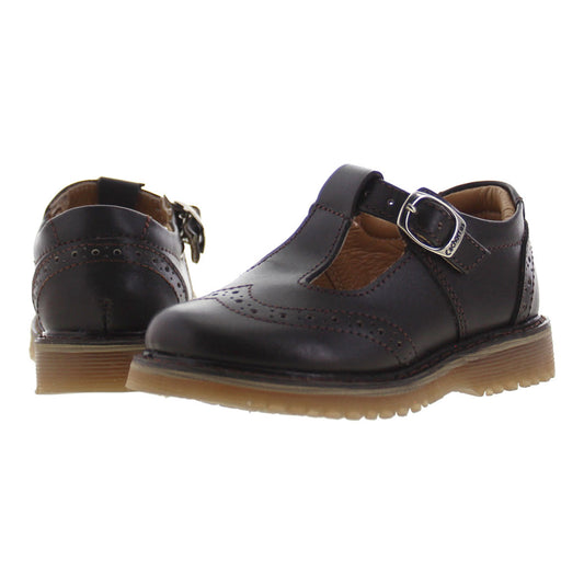 Zapato Escolar Niña 9001 Piel Café