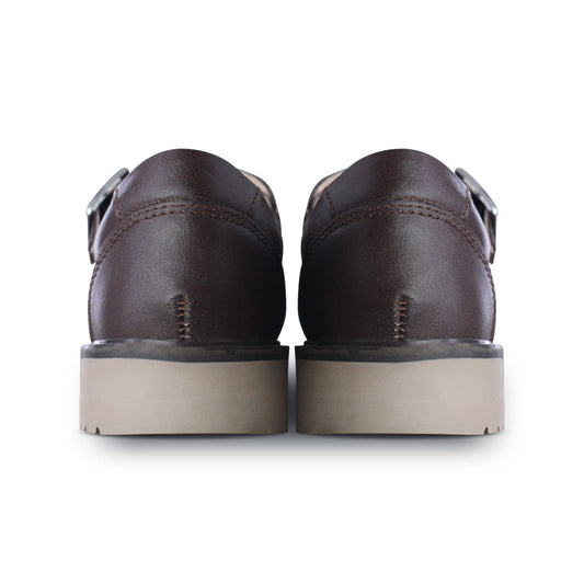 Zapato escolar niña 9002 piel café - vista 2