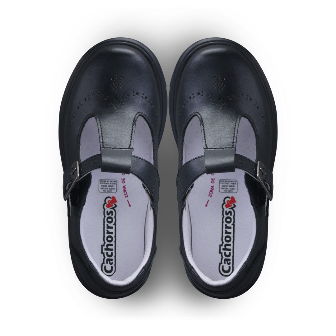 Zapato Escolar Niña 9002 Piel Negro