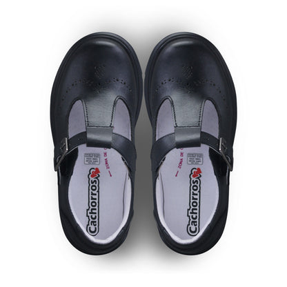 Zapato Escolar Niña 9002 Piel Negro