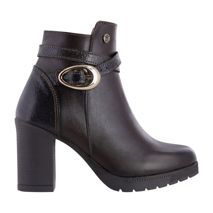Bota Mediana Mujer 90209 Davina Piel Café