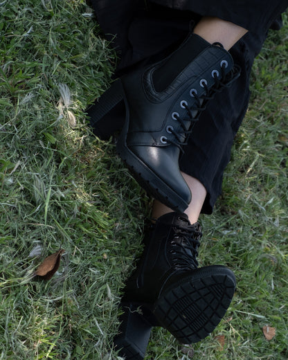 Bota Mediana Dama 90420 Davina Piel Negro