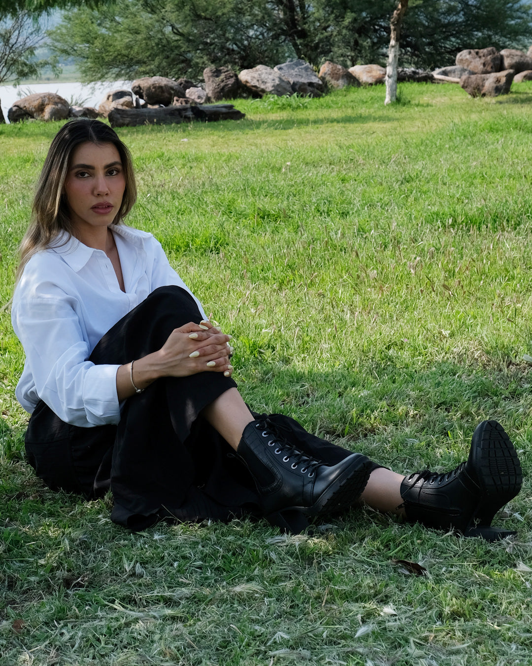 Bota Mediana Dama 90420 Davina Piel Negro
