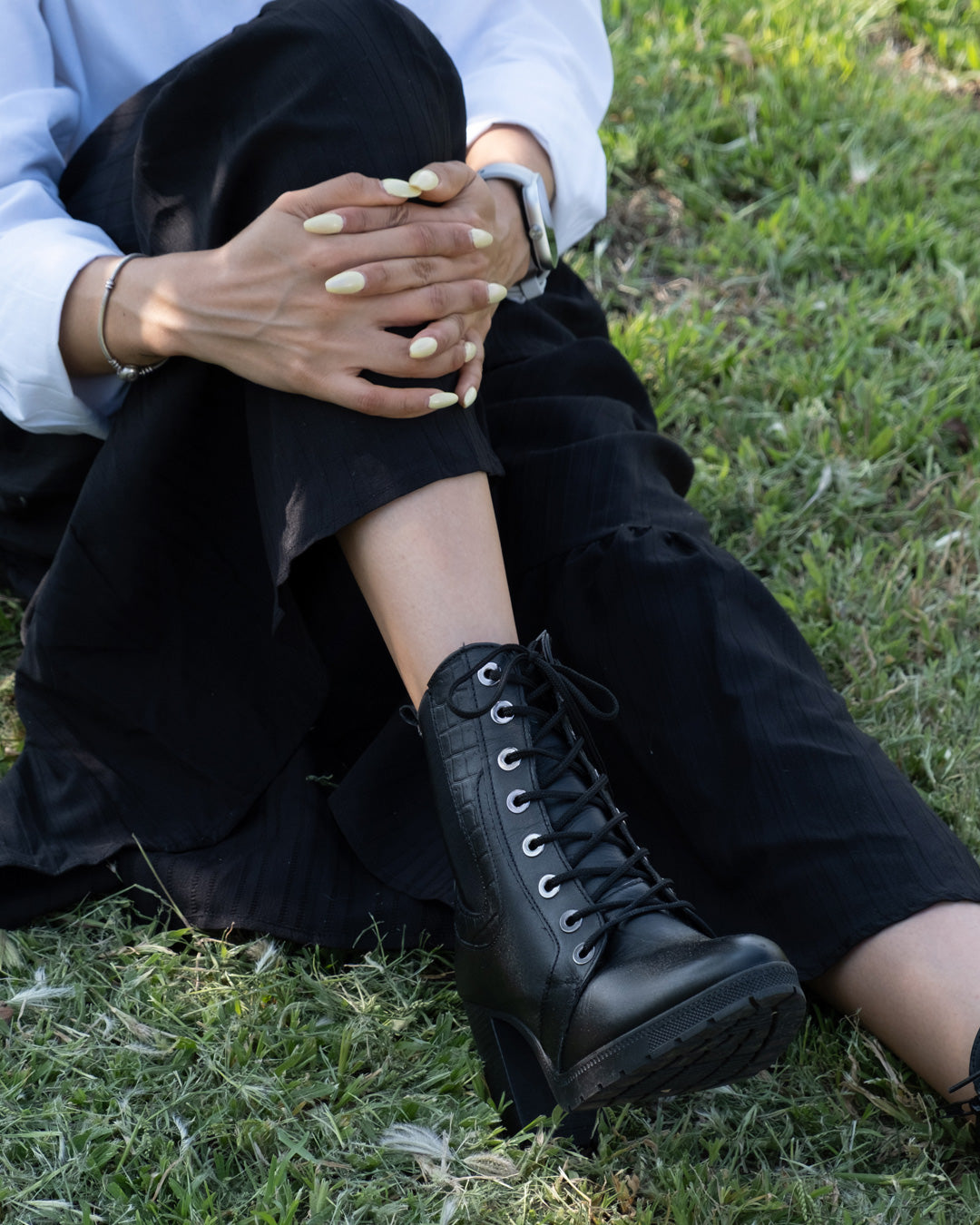 Bota Mediana Dama 90420 Davina Piel Negro