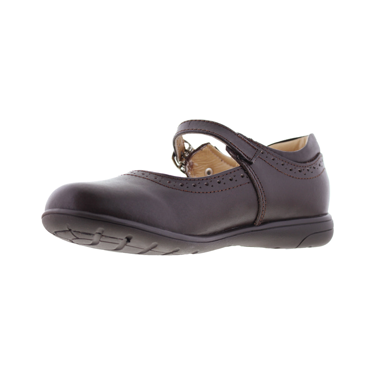 Zapato Escolar Niña 9114 Piel Café