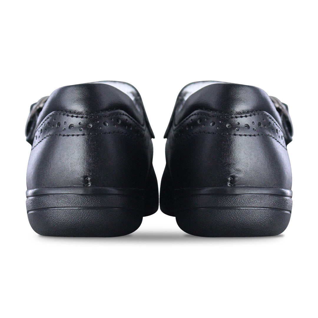 Zapato escolar niña 9114 piel negro - vista 2