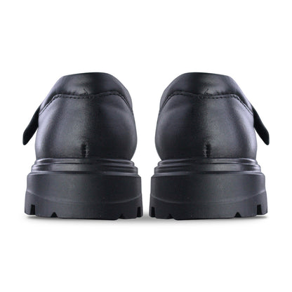 Zapato Escolar Niña 9130 Piel Negra Velcro