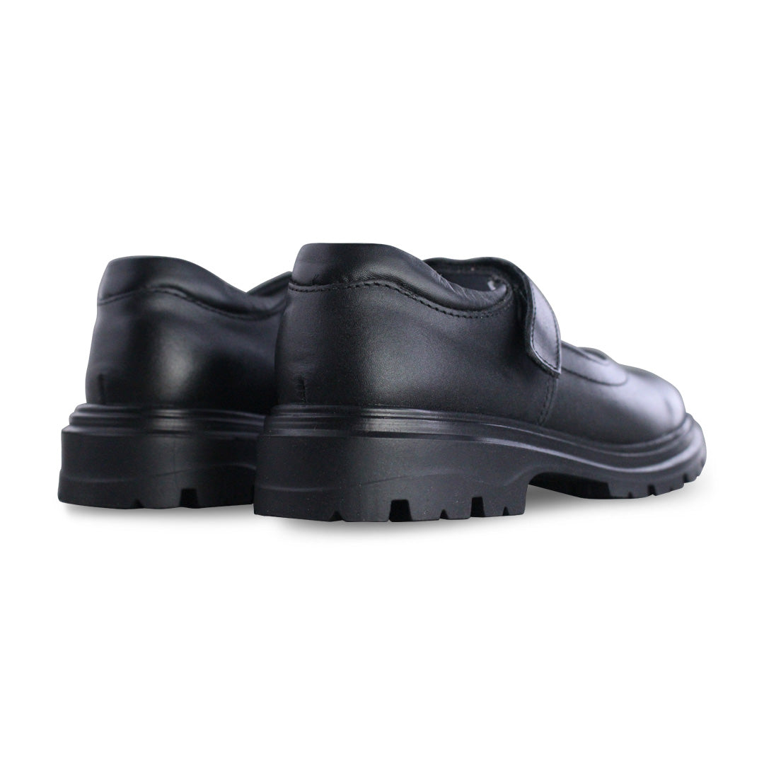 Zapato Escolar Niña 9130 Piel Negra Velcro