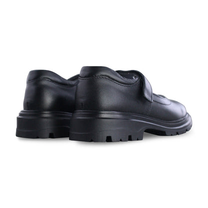 Zapato Escolar Niña 9130 Piel Negra Velcro
