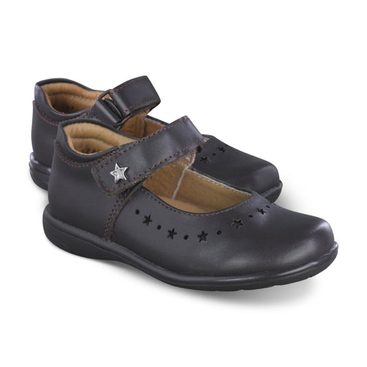Zapato Escolar Niña 9131 Piel Café