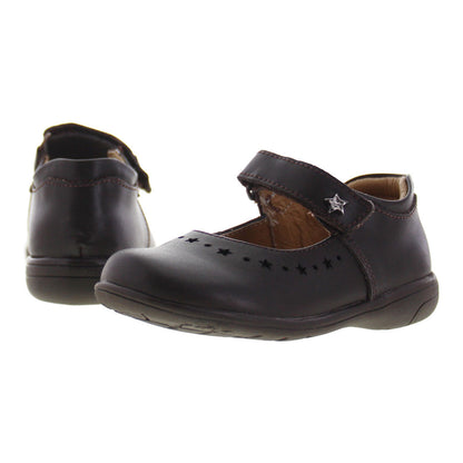 Zapato Escolar Niña 9131 Piel Café