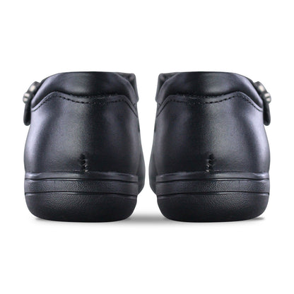Zapato Escolar Niña 9134 Piel Negra Velcro