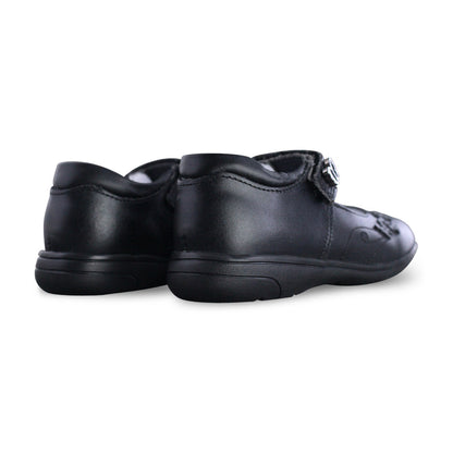 Zapato Escolar Niña 9134 Piel Negra Velcro