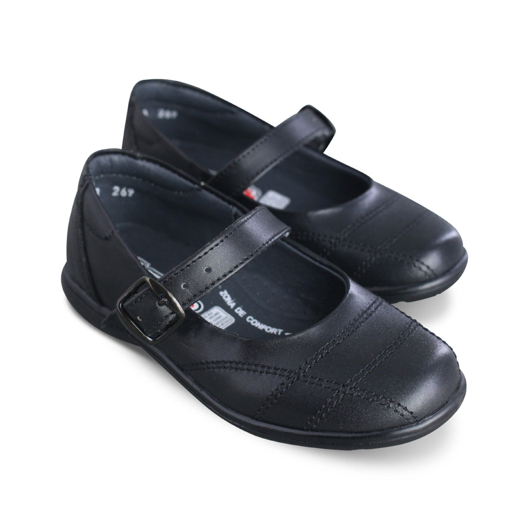 Zapato Escolar Niña 9240 Piel Negro
