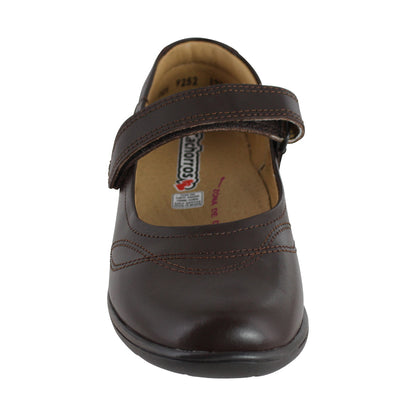 Zapato Escolar Niña 9252 Piel Café