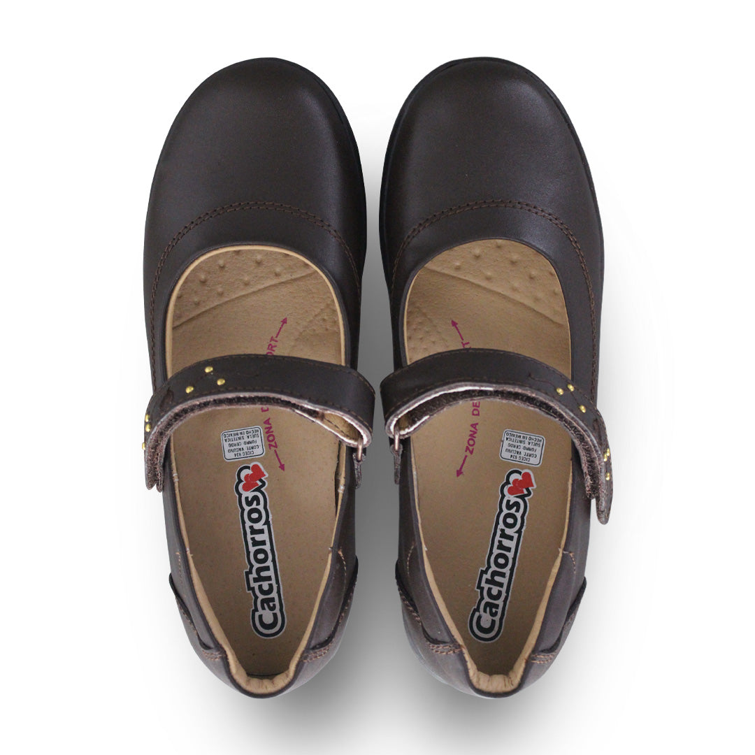 Zapato Escolar Niña 9254 Café