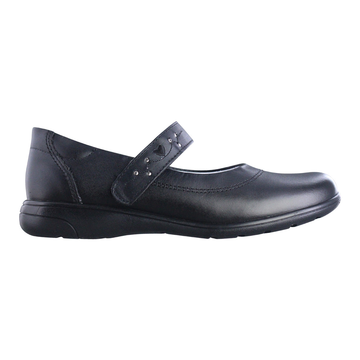 Calzado Escolar Niña 9254 Piel Negro con Velcro