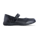 Calzado escolar niña 9254 piel negro con velcro